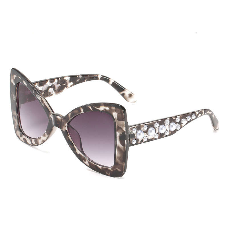 Wholesale Kids Triangle Inlaid Pearl PC Sunglasses